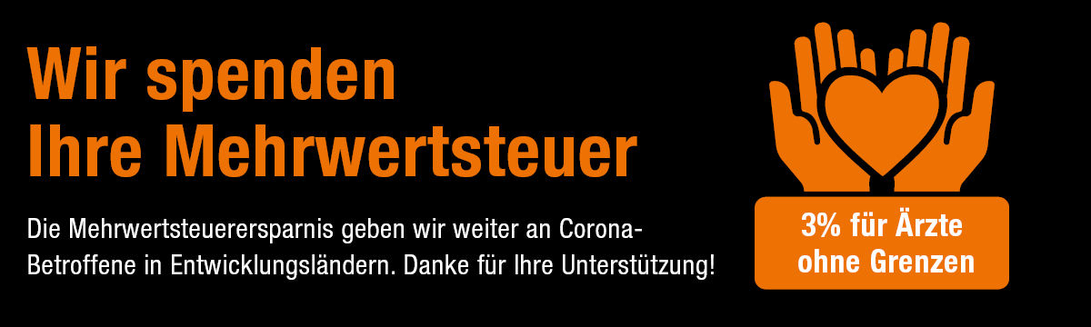 Mehrwertsteuersenkung Wir spenden Ihre 3 % an Corona-Betroffene